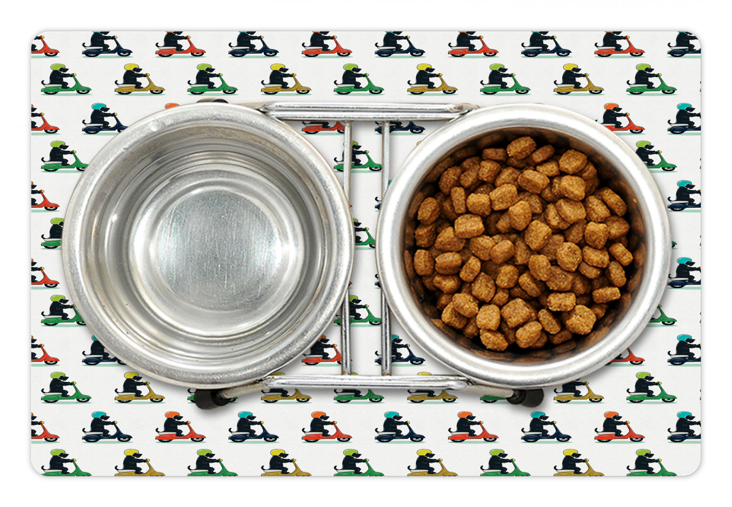 Scotty Rug Mat Scottie Dog Pet Mat for Food and Water, Funny Animal Pattern with Funky ...