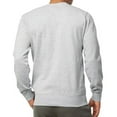 thumbnail image 3 of Men's Pullover Crew Neckline Lightweight Fleece Sweatshirts, Heather Grey XL, 3 of 3