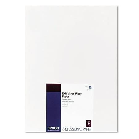 Epson Exhibition Fiber Paper, 13 x 19, White, 25 Sheets -EPSS045037