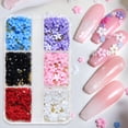 thumbnail image 4 of SmartBy 1 Box 3D Flower Nail Art Charm 6 Grids Resin Floral Charms Golden Beads DIY Nail Design Jewelry Crafts Manicure Decoration Accessories, 4 of 7