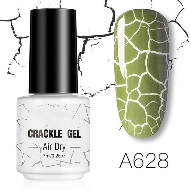 Esmalte de uñas, pegamento craquelador para esmalte de uñas, kit de pegamento craquelador para esmalte de uñas, almohadilla de algodón de 7 ml