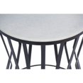 thumbnail image 3 of Élégante Table d'Appoint en Fer avec Plateau en Marbre, Blanc, 3 of 5