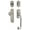 Satin Nickel, variant on Grandeur 819832 Windsor Solid Brass Rose Keyed Entry Single Cylinder Sectional 'C' Grip