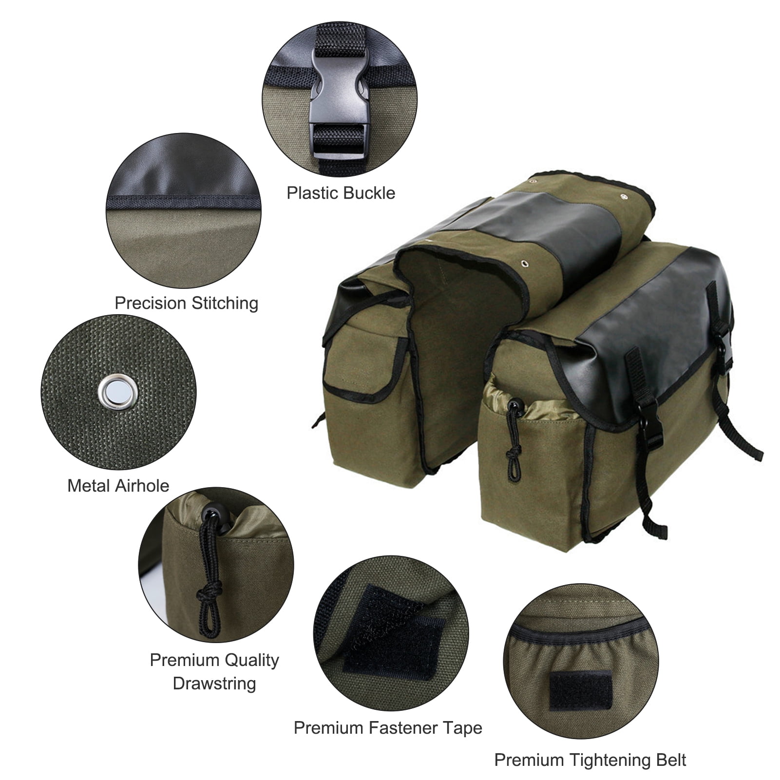 Canvas motorcycle panniers sale