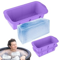 2PC Large Silicone Ice Cubes Molds Reusable Giant Ice Cubes Bricks Maker Molds Big Ice Tray For Coolers &Ice Bath Tub Cold Plunges Water Chiller Accessorie