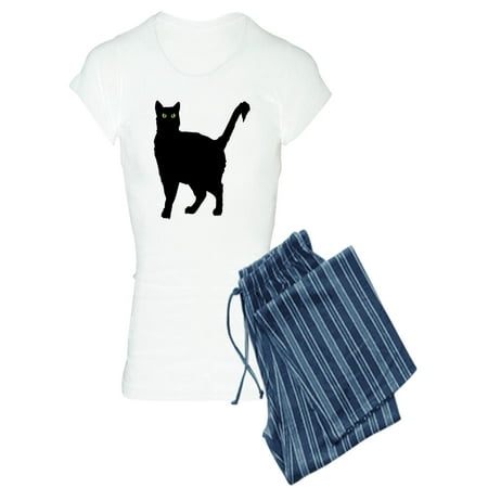 

CafePress - Black Cat Silhouette - Women s Light Pajamas