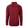 thumbnail image 3 of Men's Cutter & Buck Heather Red Richmond Flying Squirrels Mainsail Sweater-Knit Half-Zip Pullover Jacket, 3 of 3