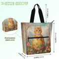 thumbnail image 2 of DIXRUYEE Book Tote Bag Casual Style Creatively Whiskered Wonder in Bloom Printed, 2 of 7
