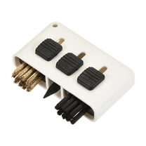 Uxcell 3 in 1 Portable Retractable Dust Groove Cleaner Golf Club Brush White