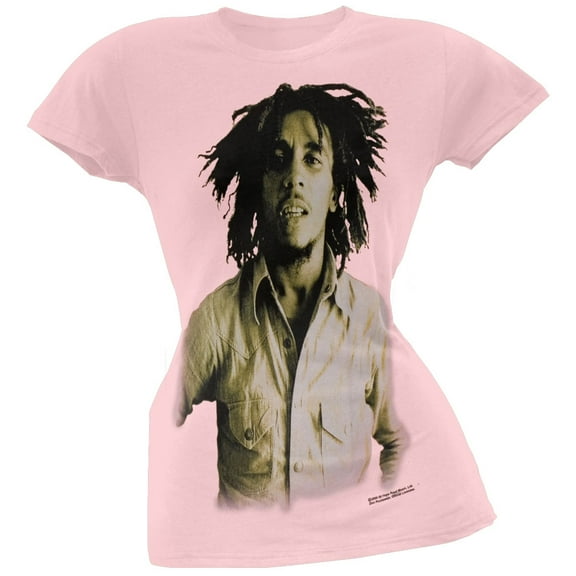 Bob Marley Women's Juniors Sepia Basic Short Sleeve T Shirt