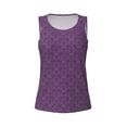 thumbnail image 6 of Sigee Retro Florals Purple for Women's Workout Tank Top,Running Tank Tops,Sleeveless Gym Clothes, 6 of 8