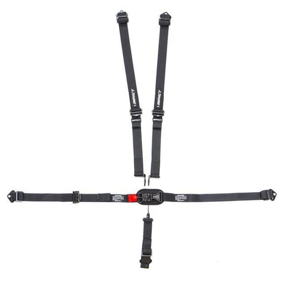 Impact Racing 52116661 5-Point Junior Latch & Link Harness Pull-Down Individual Fixed Left Lap Shoulder Belts