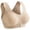 *Khaki, variant on Women's Seamless Wireless Comfort Bra,Front Closure Support Bralette For Women,Ladies' Pull-Up Everyday Soft Bra with Built-in Pads,Black,S-XL