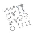thumbnail image 2 of Dalazy 17 Pcs Boucles d'Oreilles en Acier Inoxydable Bijoux Nez Argent 1ensemble, 2 of 6