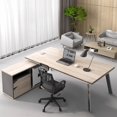 thumbnail image 4 of Storage Reception Office Desk Monitor L Shaped Sets Drawers Computer Desks Supplies European Mesa Escritorio Modern Furniture My Lux Decor Round, 4 of 16