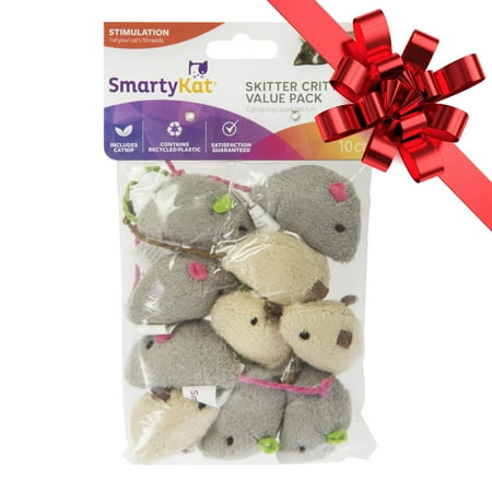SmartyKat Skitter Critters Catnip Cat Toy Value Pack, 10 Count