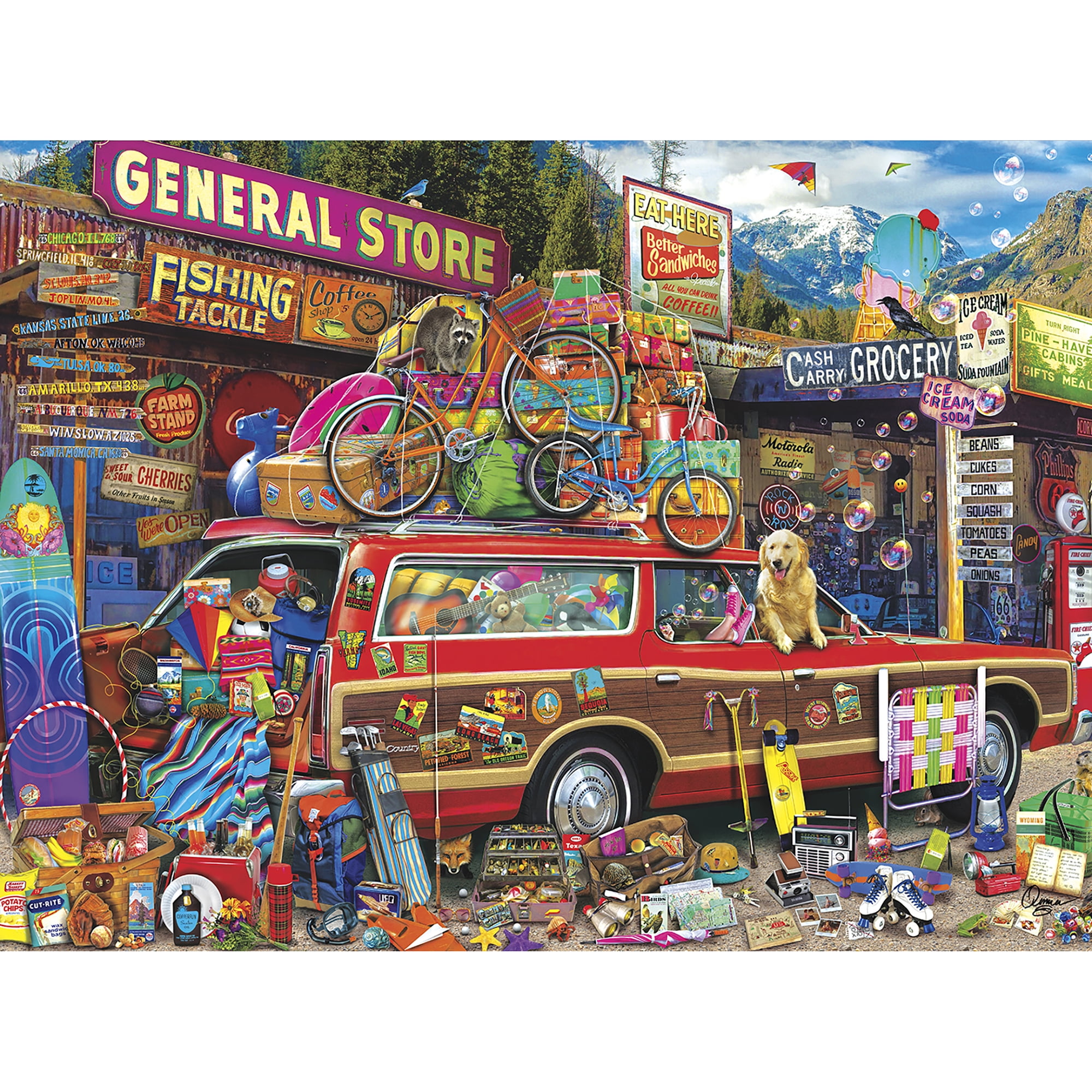 Buffalo Games: Family Vacation Jigsaw Puzzle Mystery Bundle - 3 Full Size Puzzles, Ages 8+