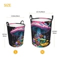 thumbnail image 2 of Lsque Colorful Mushroom pattern Laundry Hamper Basket, Tall Woven Rope Hamper Basket for Clothes, Lightweight Storage Basket, Collapsible Waterproof-Small, 2 of 8