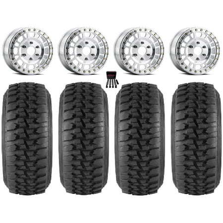 Method 412 Beadlock 15 Wheels Machined 32 Desert Series Tires Can-Am Maverick R