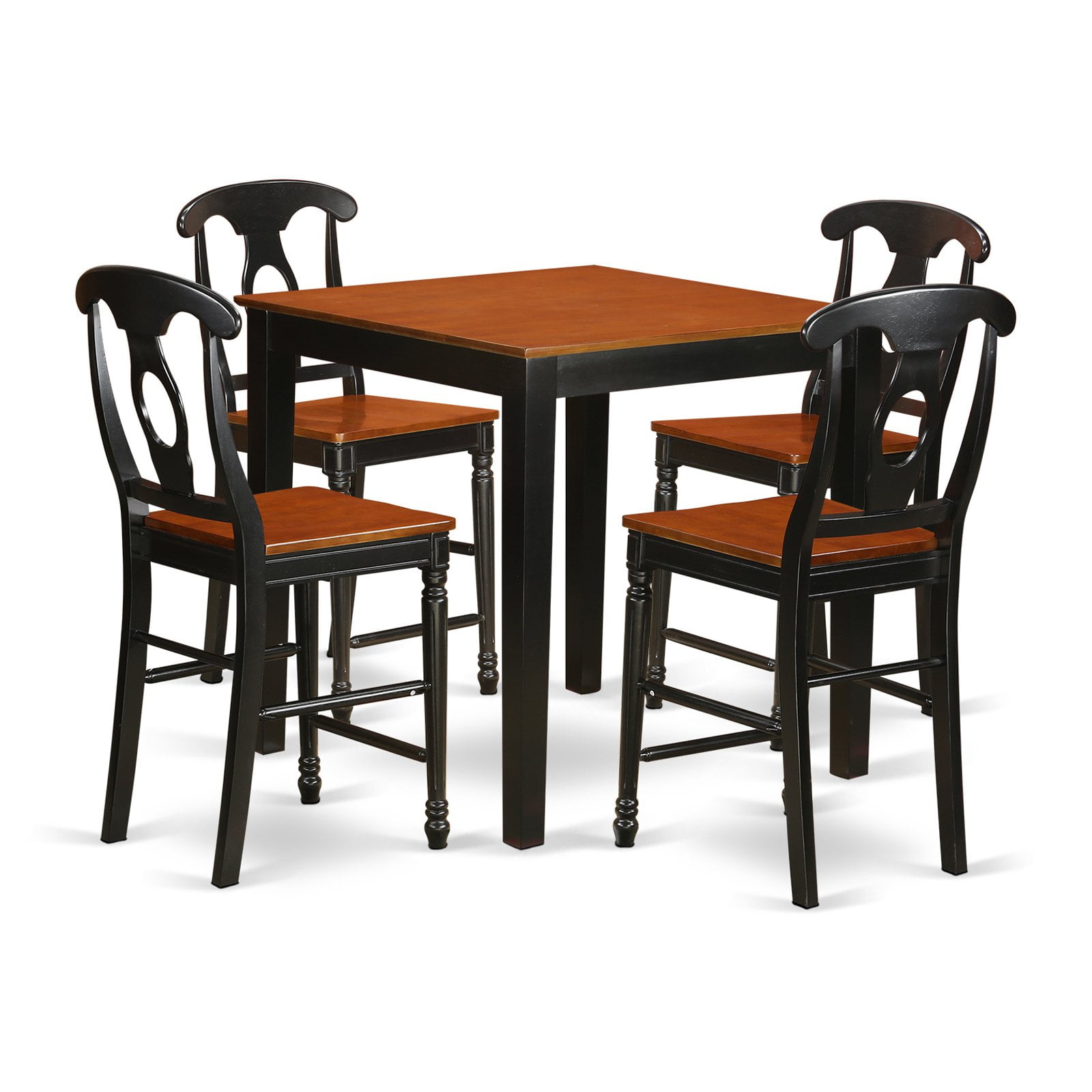 East West Furniture Pub 5 Piece Keyhole Dining Table Set Com