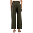 thumbnail image 4 of Delayuji Womens Linen Pant Loose Stretch Pleated High Waisted Straight Leg Pants Relaxed Fit Casual Pant Daily Wear, 4 of 6