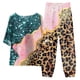 thumbnail image 1 of Puntoco Conjunto de traje de dos piezas con cuello redondo y manga corta estampado de verano para mujer Puntoco Puntoco-1053, 1 of 3