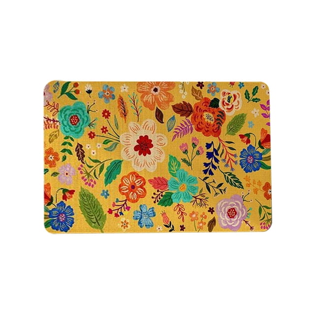 Tapis de Sol Floral Rétro Design Floral Classique pour Cuisine et Salon Usage Quotidien