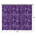 thumbnail image 5 of Purple Paisley Pattern Shower Curtain 84"x72" ,Bathroom Decorative Shower Curtains Set with 12 Hooks,Modern Waterproof Washable Shower Curtain, 5 of 6