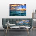 thumbnail image 1 of Exotic Tropical Beach at Sunset - Modern Seashore Canvas Art, 1 of 1