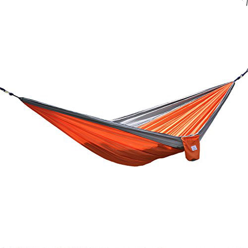 OuterEQ Portable Parachute Camping Hammocks Lightweight Nylon Fabric Travel Hammock 