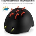thumbnail image 2 of skateboard helmet, scooter helmet black skate helmet, bike helmet, 2 of 6