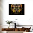 thumbnail image 3 of Elephant Stock Colorful Buddha Wall Art - Horizontal Canvas Wall Art - Living Room Wall Decor - Religion And Spirituality Canvas - Black And Orange Decor - 30" x 20", 3 of 8