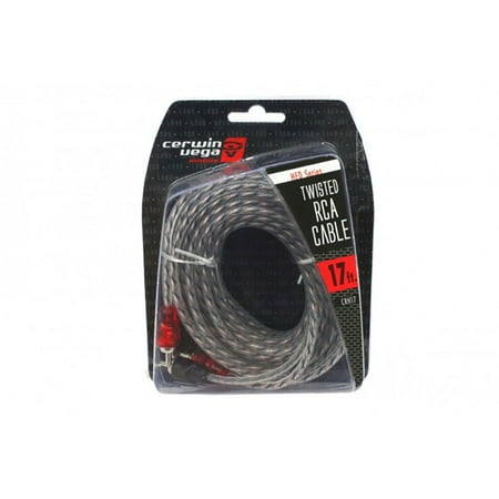 Cable Molded Ends - 2-channel 17 Foot Single Molded Ends Rca Cable Stereo Cable Audio Rca - Gray