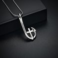 thumbnail image 2 of Cross Fish hook Urn Necklace for Ashes for Men Women Cremation Jewelry Pendant Fishing in Heaven Memorial Keepsake Ash Holder, 2 of 7