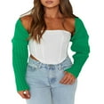 thumbnail image 2 of Women Ultra-short Knitted Sweater Coat, 2 of 9