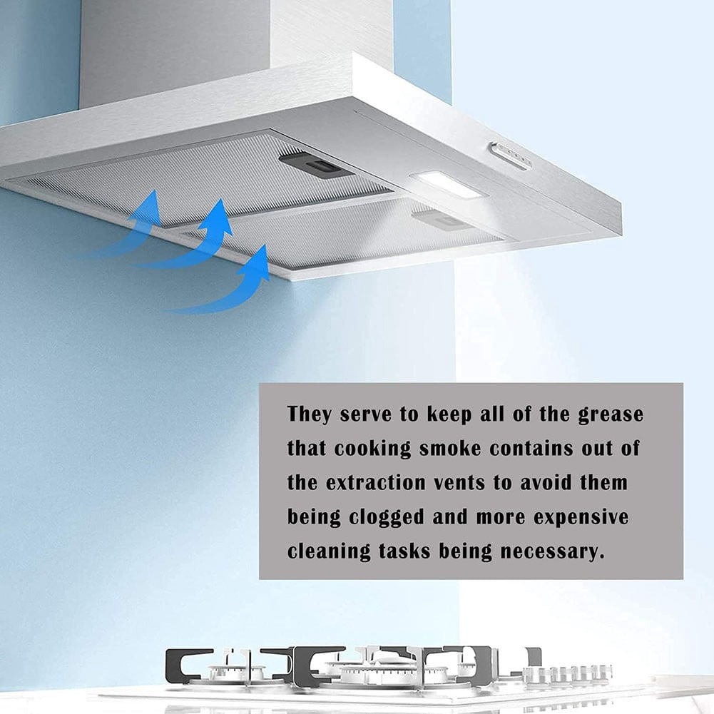 2Pcs Range Hood Grease Filter -10.4x12.8x0.36 inches Thickened Aluminum Frame with 5 Layers of Aluminum Mesh