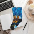 thumbnail image 6 of Vsdgher Starry Night Sunflower Field Unisex Crew Socks Lightweight Breathable Ventilation Ankle Socks, Mid-calf socks for Daily, 6 of 7
