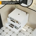 thumbnail image 2 of Eclife 24" Wall Mounted Floating Bathroom Vanity Base Only without Sink, White, 2 of 9