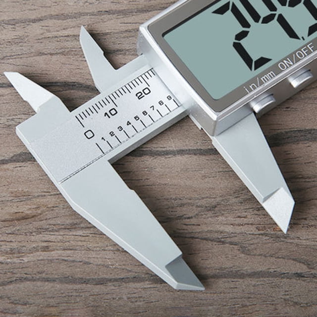Kuymtek Calibrador Vernier Digital Electrónico Herramienta Medición Pantalla Completa (Plata 150 Mm)