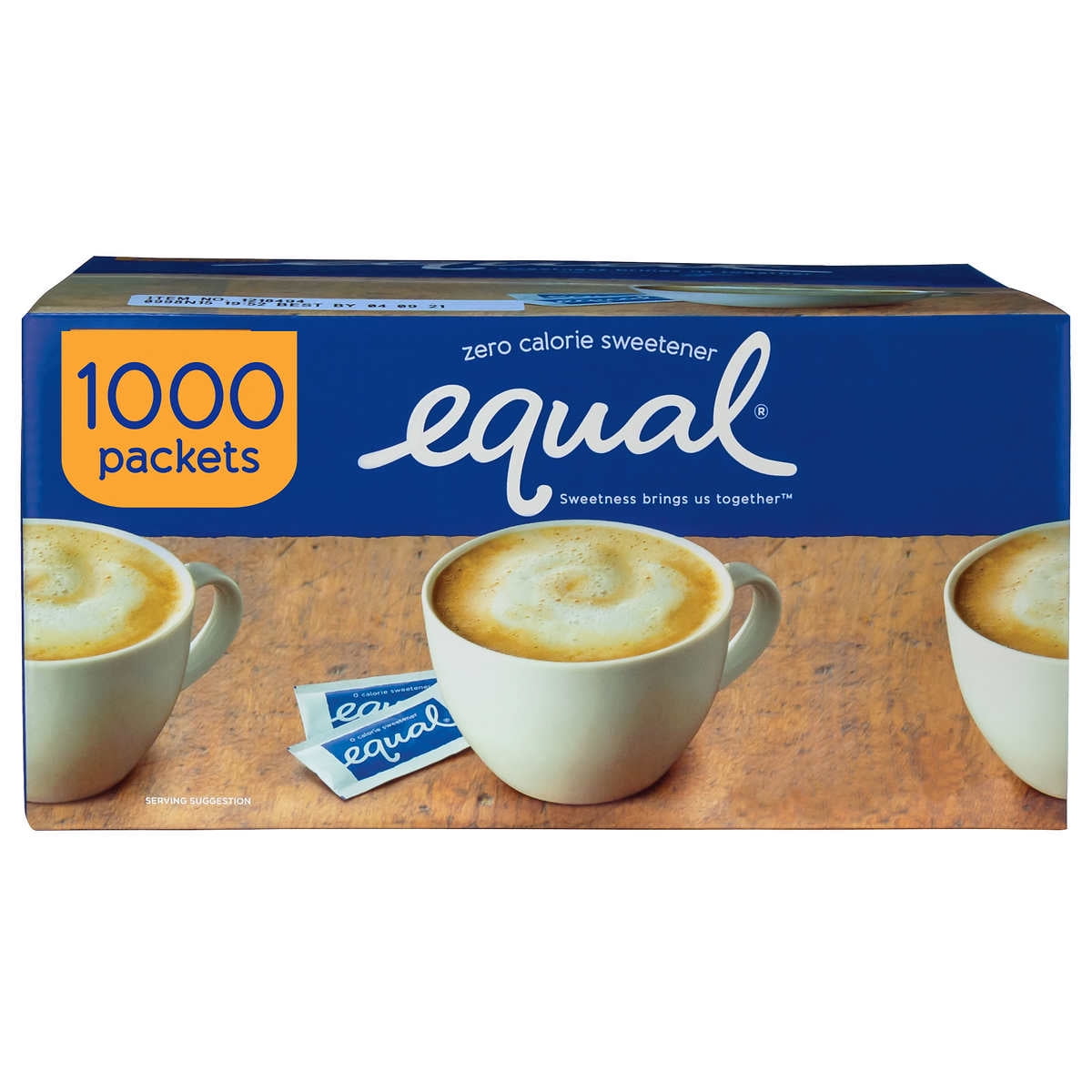 Equal 0 Calorie Sweetener 1,000 Ct. 3 oz. Sugar Substitutes