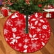 thumbnail image 1 of Christmas Tree Skirt 48 Inches Winter Snowflake Tree Skirts Red Xmas Halloween Holiday Tree Ornaments Reindeer Tree Skirt Soft Christmas Tree, 1 of 8
