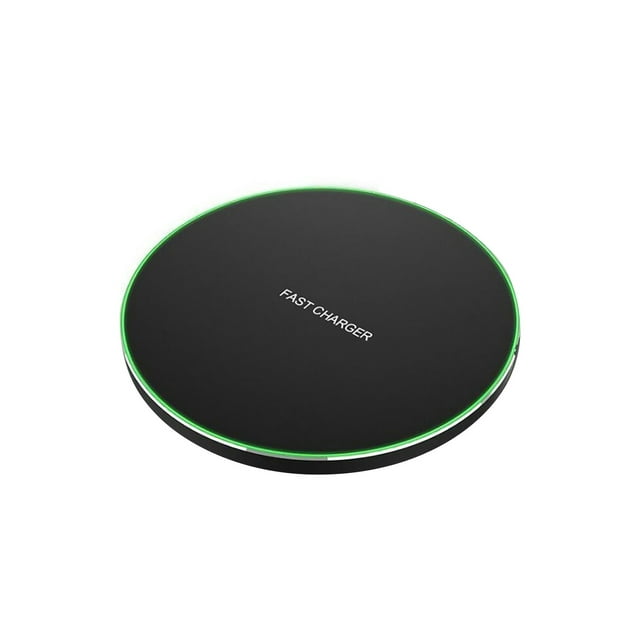 Wireless Charger Quick Charging Safe Ultra-thin QI Intelligent Charging Pad 10W for Smartphone-Black