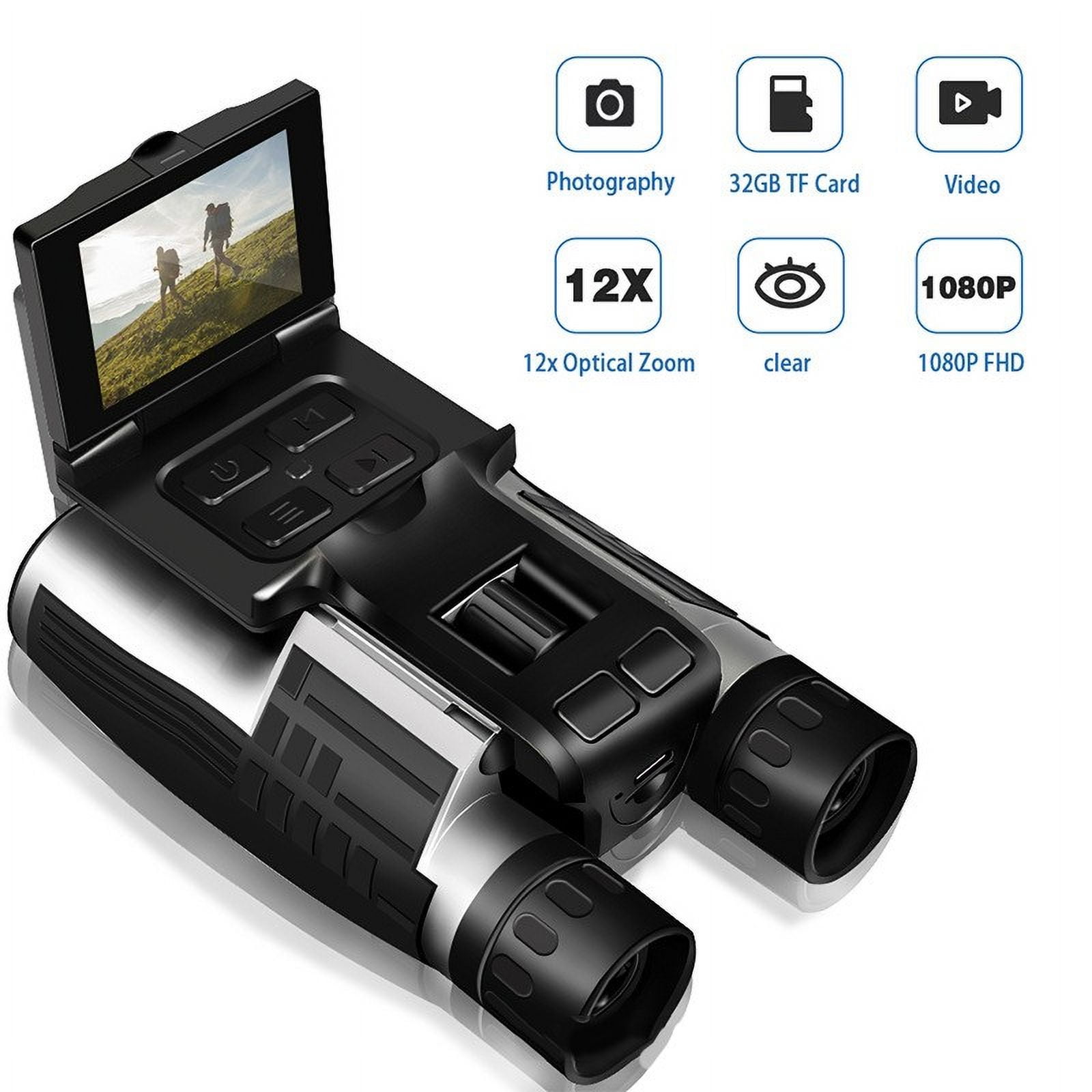High Power Digital Binoculars with Camera, 5MP 1080P Video Recorder,