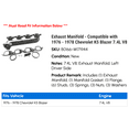 thumbnail image 2 of Exhaust Manifold - Compatible with 1976 - 1978 Chevy K5 Blazer 7.4L V8 1977, 2 of 2