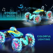 Kidstinct Gesture RC Car, 2.4GHz 4WD Gesture Sensing RC Stunt Car Toys for 6-12 year Boys, Hand-Controlled Remote Control Twisting Car Off-Road 360°Rotation with Spray Light Music for Birthday Gifts