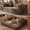 Brown, variant on 78.8" Convertible Sofa Bed, Corduroy Pull Out Couch with Storage Pocket, Folding Futon Sofa Bed, No Assembly Boneless Couch Bed Sleeper Sofa for Living Room Bedroom,Grey