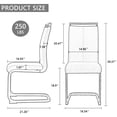 thumbnail image 2 of Sumdeal Modern Dining Chairs Set of 4,Modern Dining Chairs with C-Shape Metal frame leg with High Density Sponge Leather,Dining Chairs for Dining Room,Kitchen,Living Room, 2 of 8