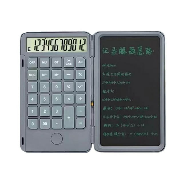 Notepad For w/ Foldable LCD Handwriting Tablet 12 Digit For Calculator