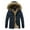 Dark Blue, variant on Men's Coats And Jackets Hooded Men Solid Casual Mid Length Thickening Keep Warm Zipper Pocket Jacket Coats Black XXL JE