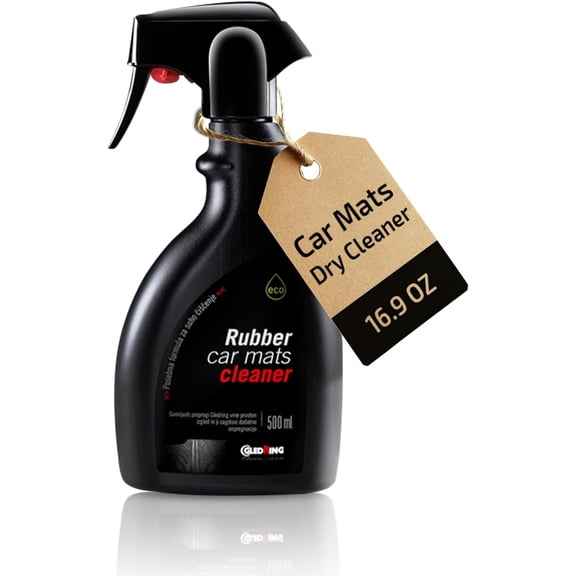 Rubber Car Mats Dry Wash Cleaner - Floor Mat Cleaner, Enviornment Friendly, Water Based, No Smell, does not Mark or Slip After Cleaning, Spray & Wipe 16.9 oz (500 ml)